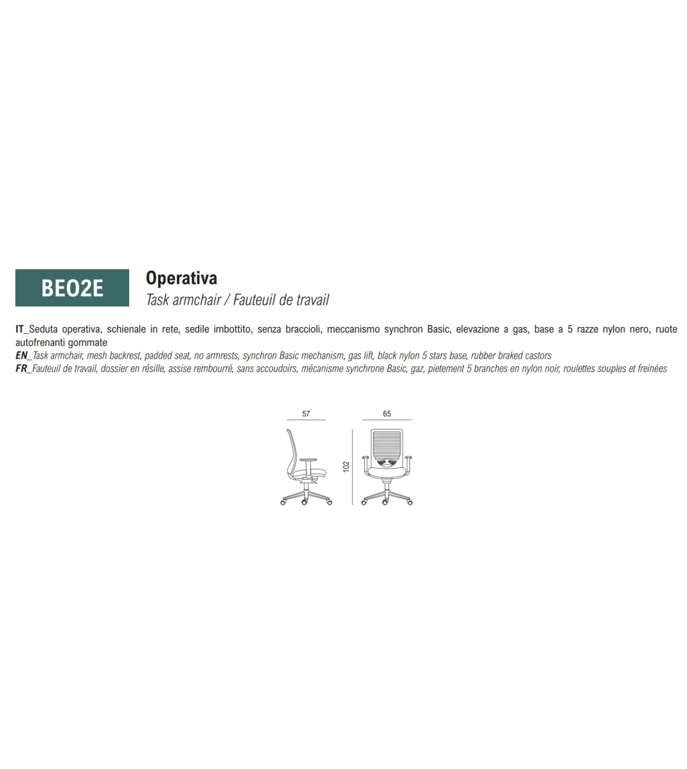 Poltrona Semidirezionale Beo - Viganò...