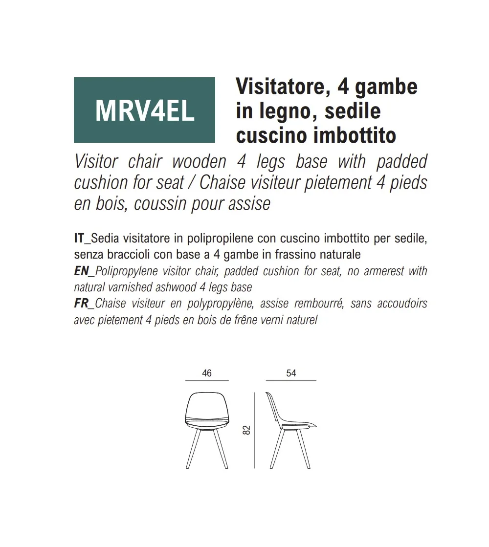 Silla Mary con Cojín - Viganò Office