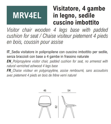 Viganò Office - Mary Chair with Cushion