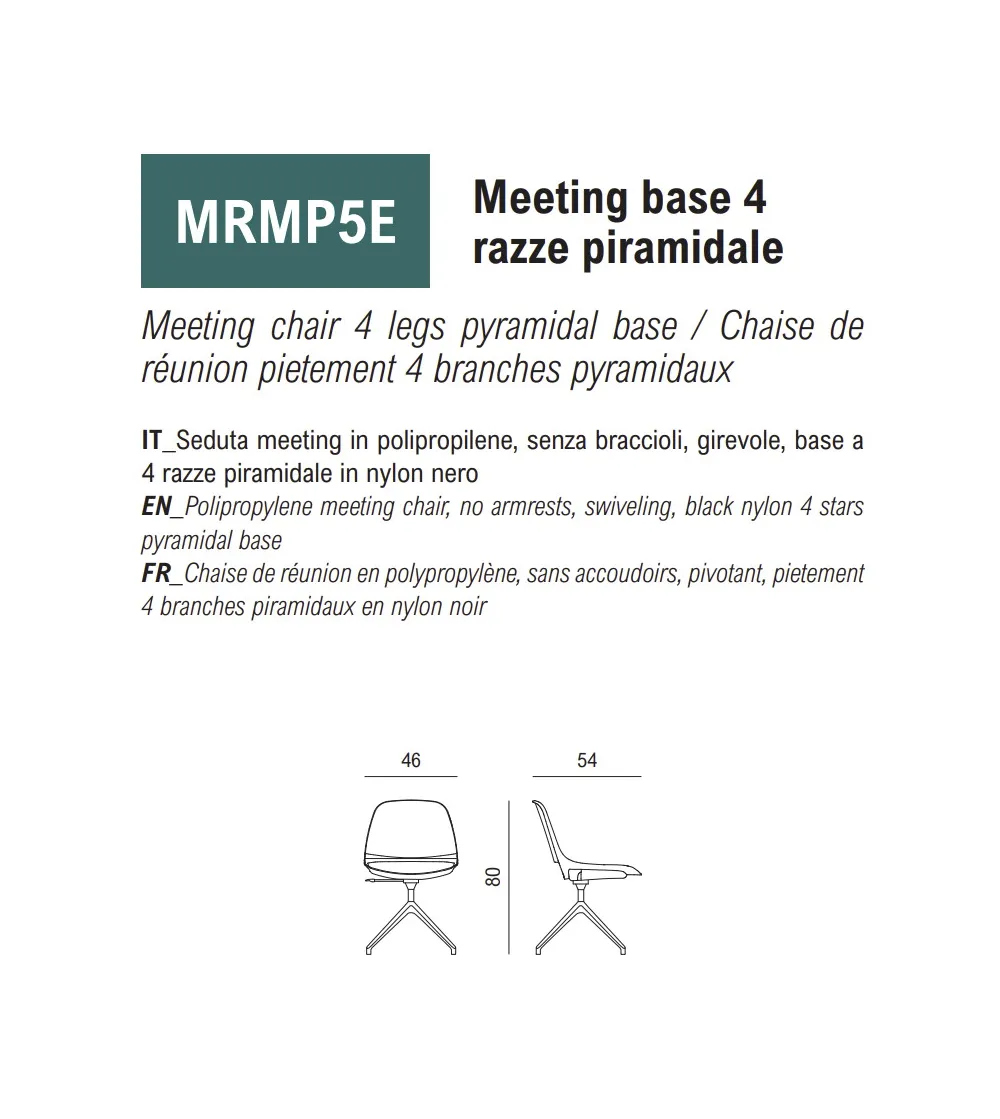Silla Mary con Base Piramidal -...