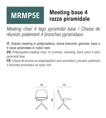Viganò Office - Mary Chair with Pyramidal Base