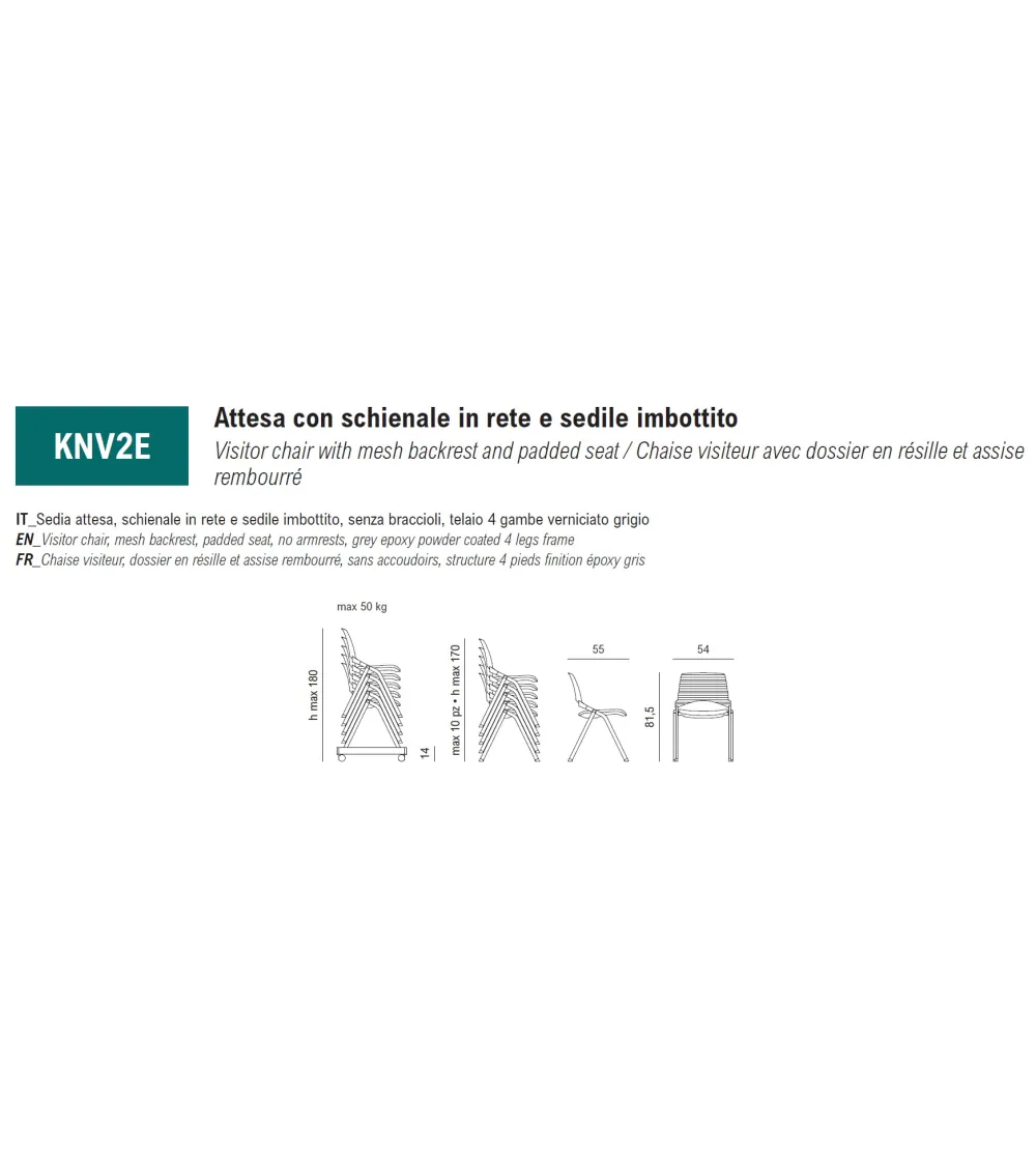 Silla Ken con Respaldo de Malla -...