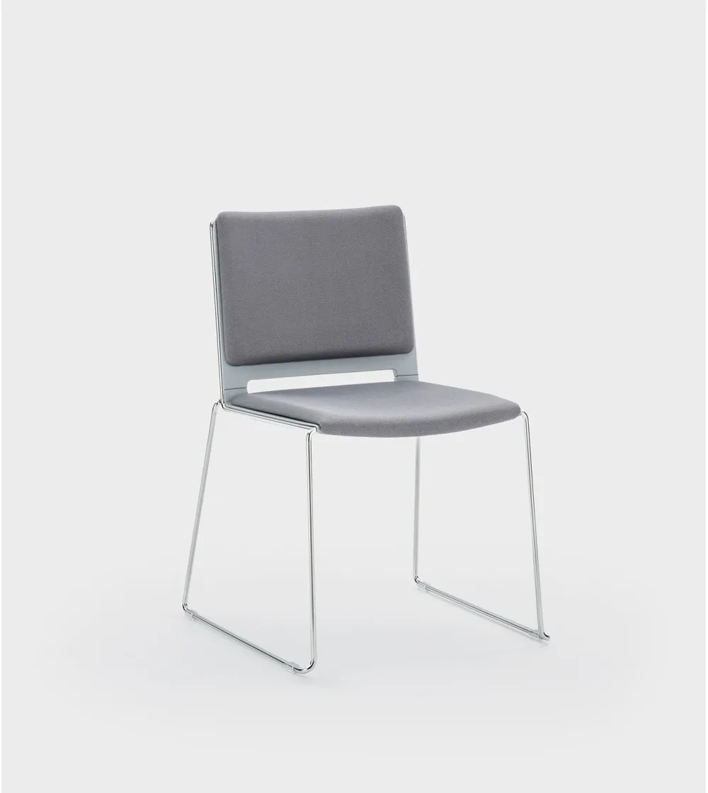 Chaise Rembourrée Daisy avec Structure Pied Traineau - Viganò Office
