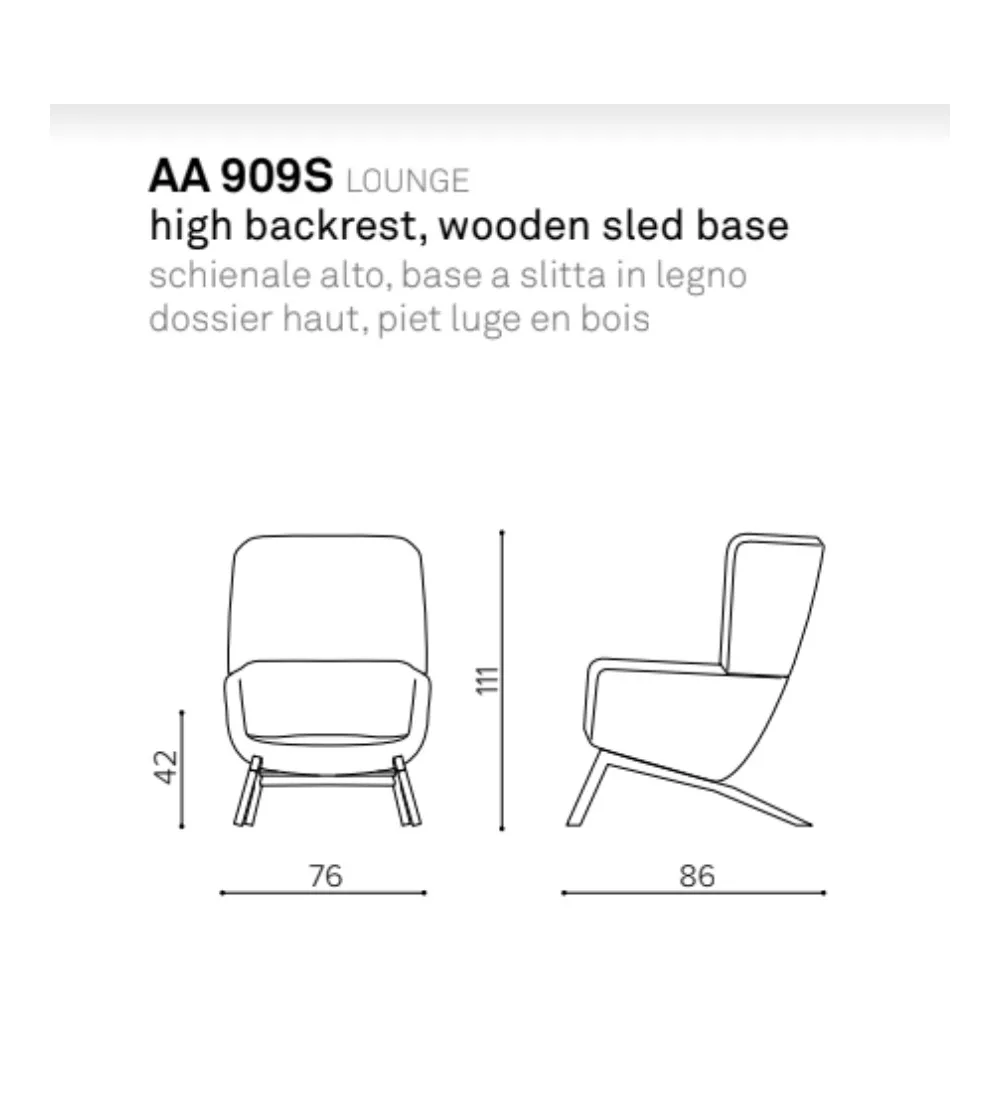 Poltrona Arca AA 909S Lounge - True