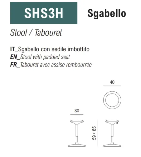 Tabouret Shake - Viganò Office
