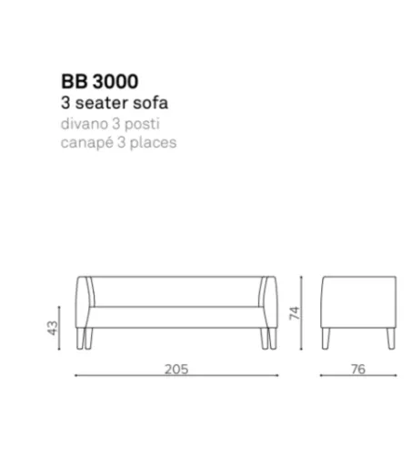 3 Sitzer Sofa Biblis - True