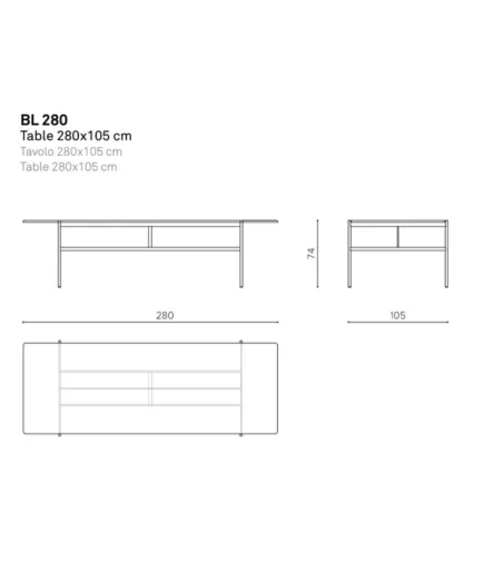 BL 280 Blade Tisch - True