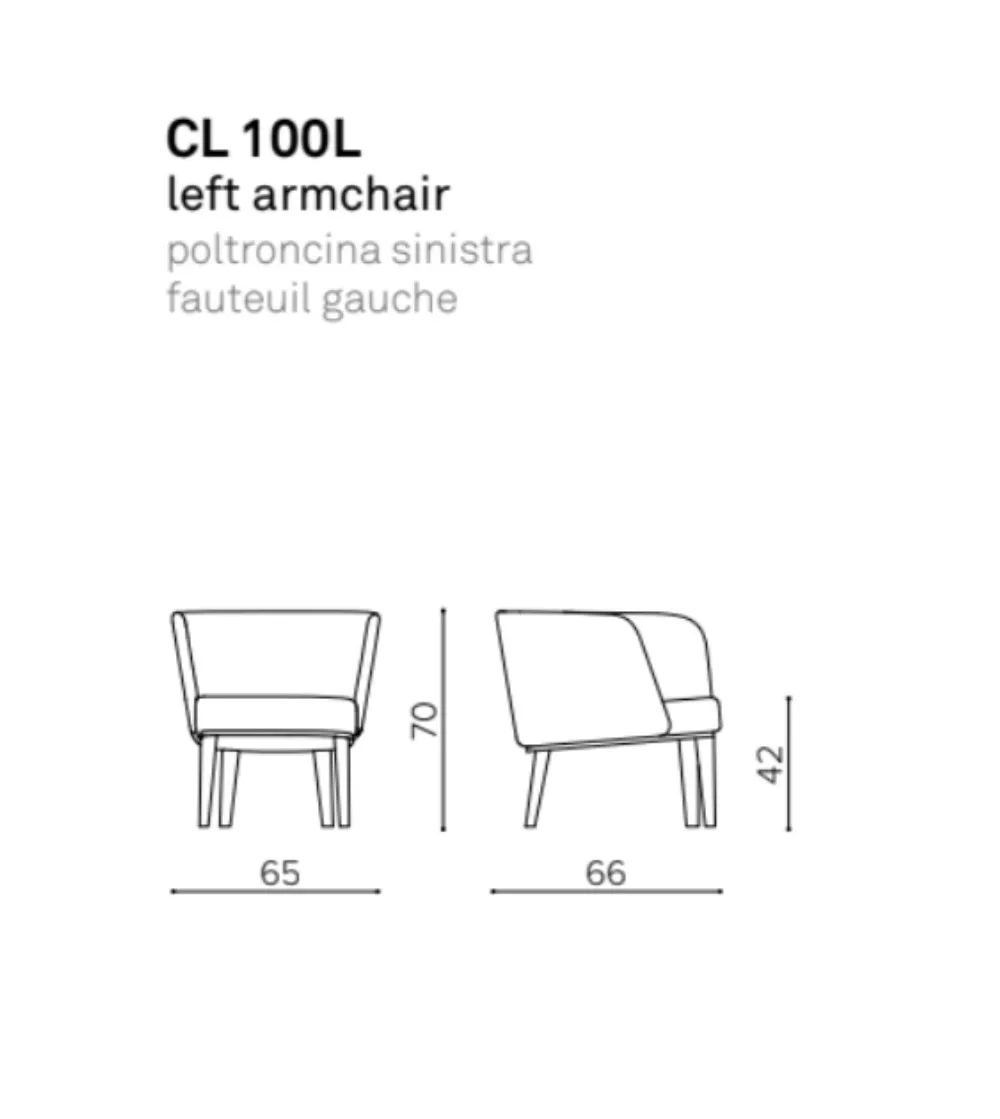 Poltrona Clara CL 100L - True
