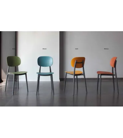 La Seggiola - Set Mit 4 Fly Color Stühlen