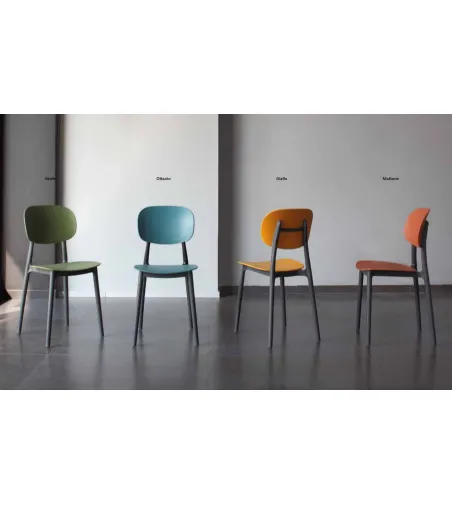 La Seggiola - Set Mit 4 Fly Color Stühlen