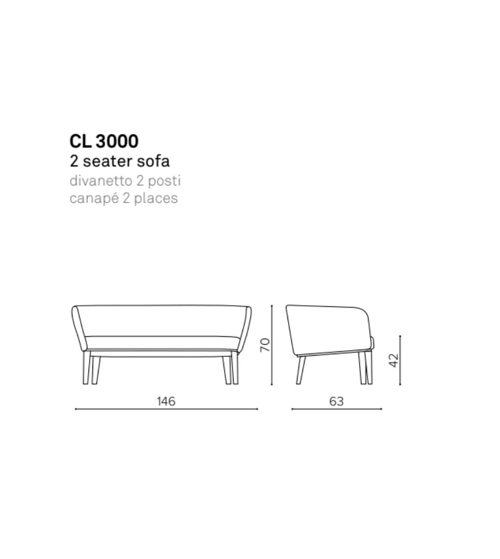 Canapé CL 3000 Clara - True