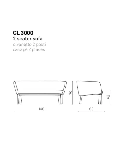 CL 3000 Clara Sofa - True
