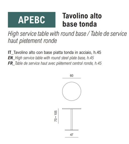 Table Basse Haute Apollo - Viganò Office