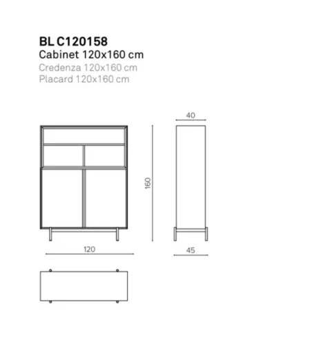 Hohes Sideboard BL C120158 Blade - True