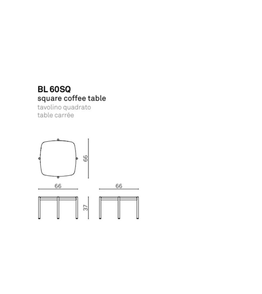 Table Basse Carrée BL 60QS Blade - True