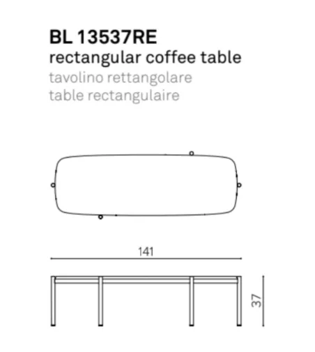 Table Basse Rectangulaire Blade BL 13537RE - True