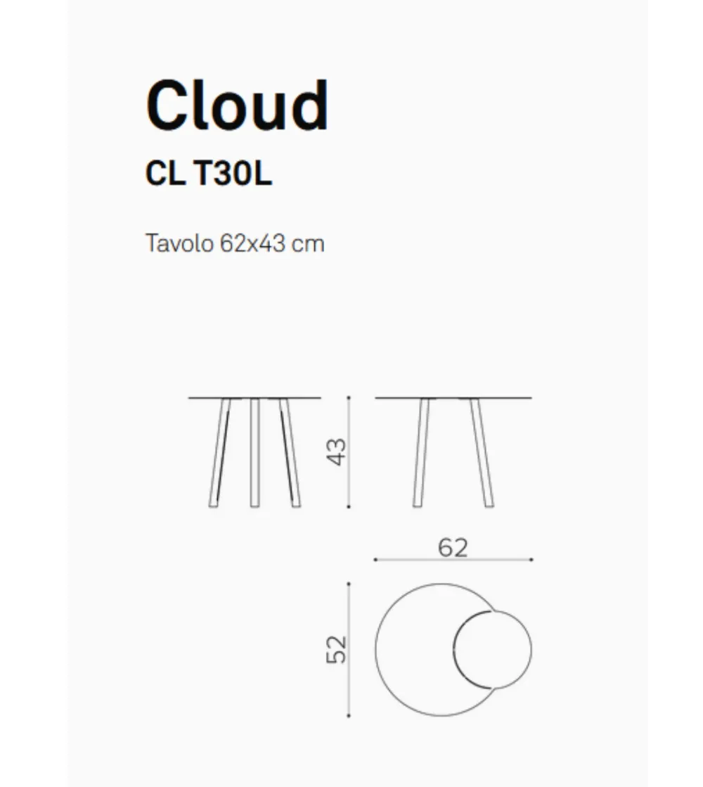 Cloud CL T30L Couchtisch - True