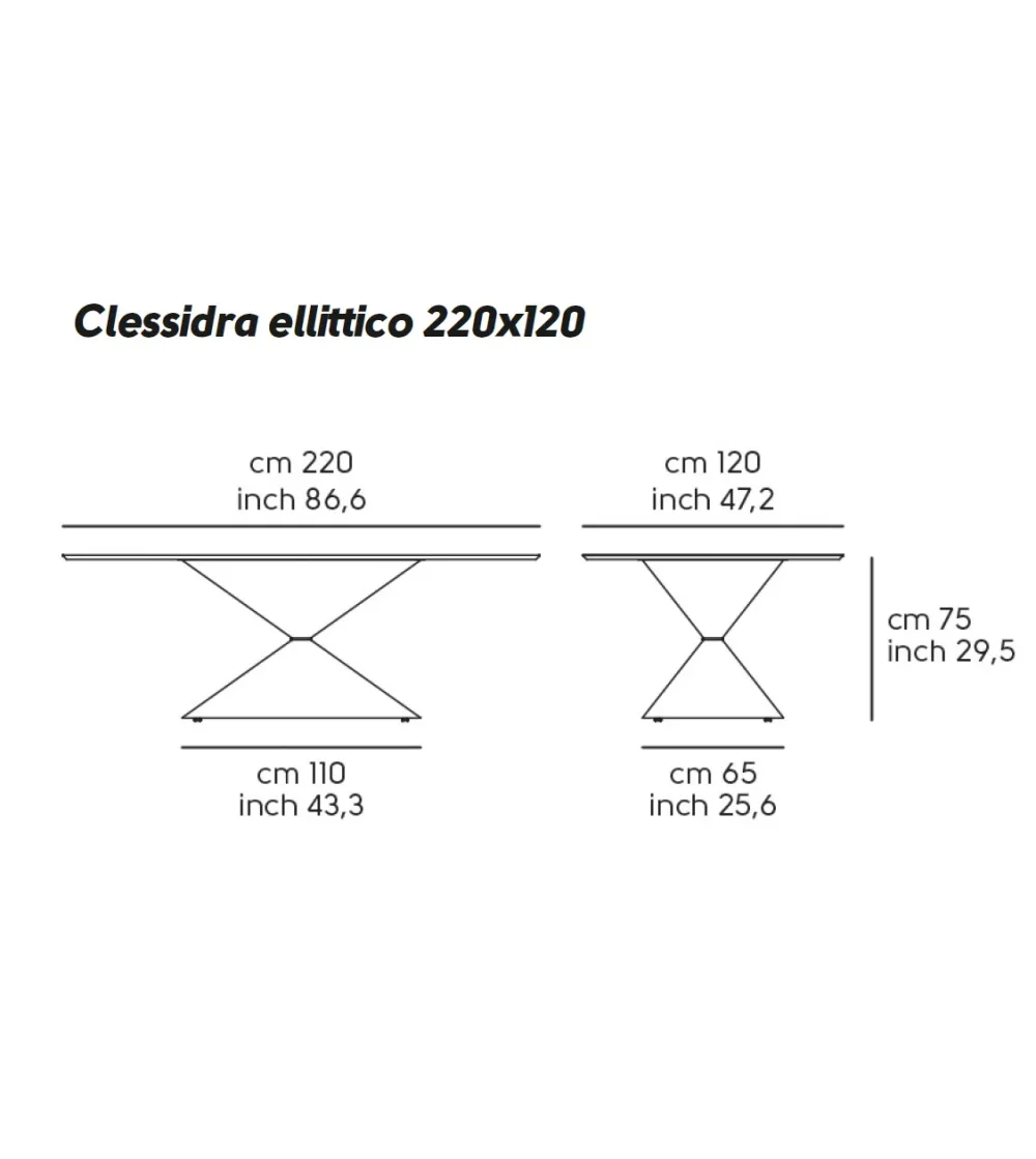Table Clessidra Elliptique - Midj
