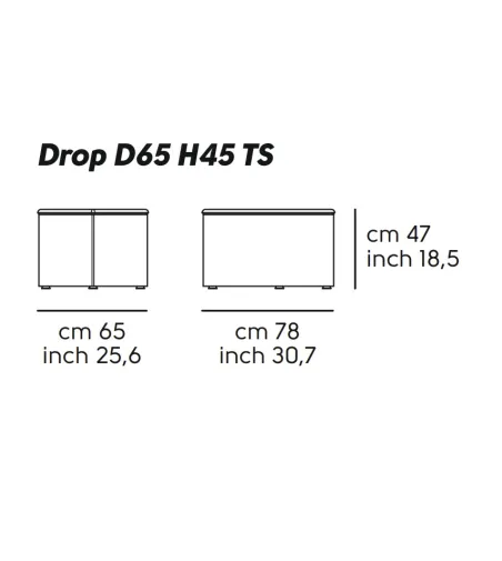 Table Basse en Tissu Drop - Midj