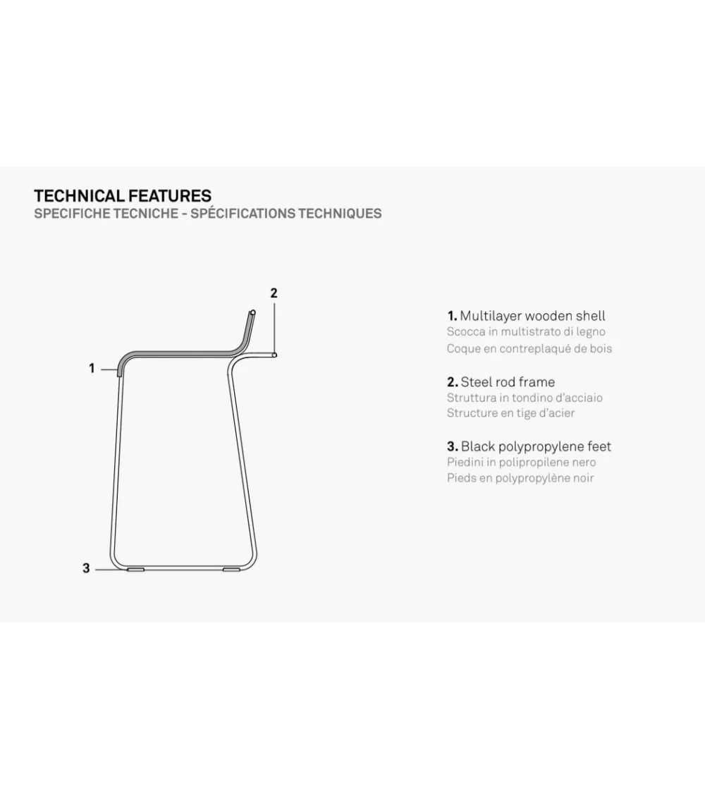 Sgabello Basso Flow FL 5505 - True