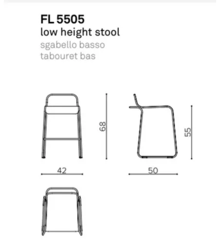 Sgabello Basso Flow FL 5505 - True