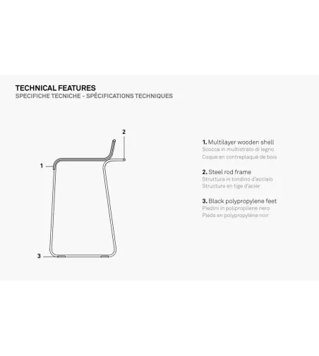 Taburete Mediano Flow FL 6505 - True