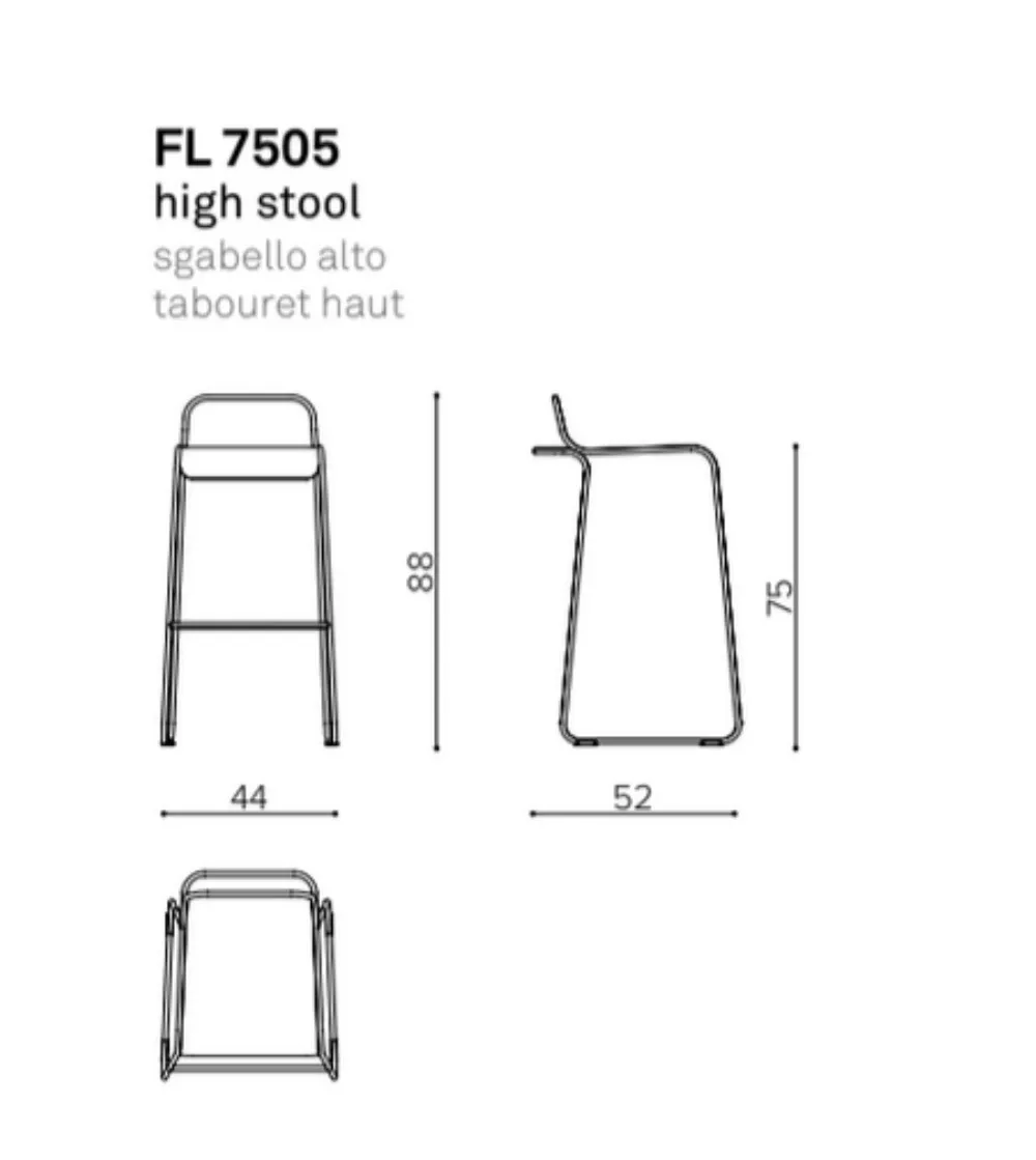 Tabouret Haut Flow FL 7505 - True