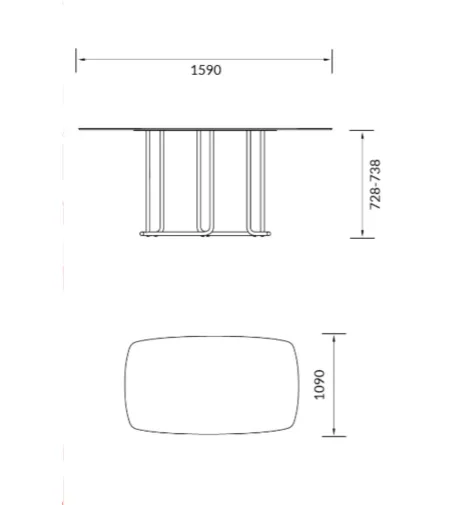 Alma Design - Scala Oval Table