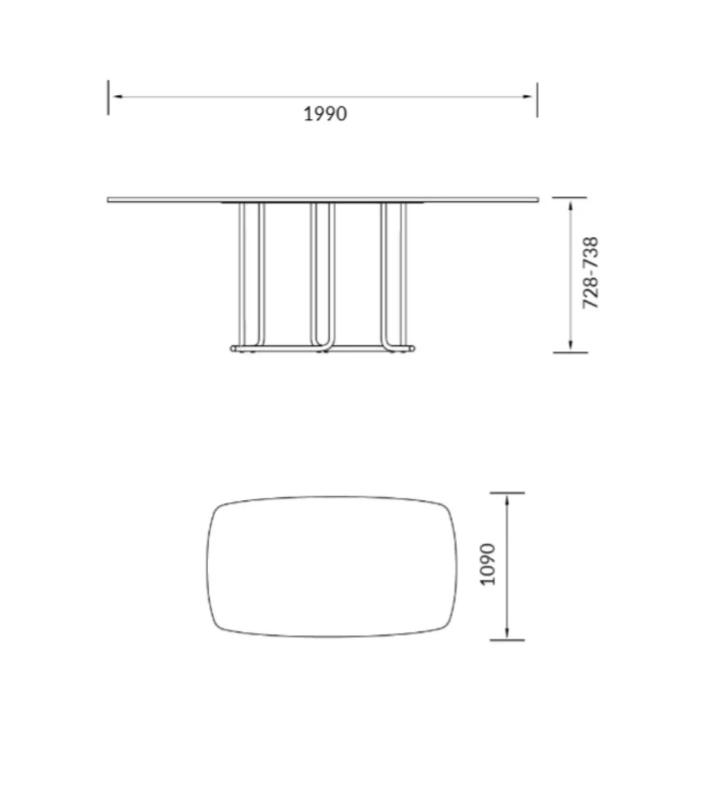 Tavolo Ovale Scala - Alma Design
