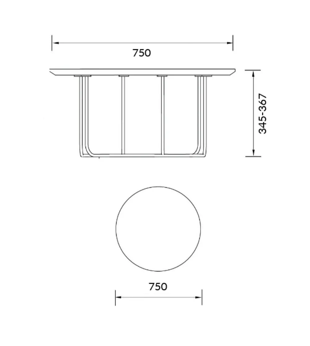 Mesita Redonda Scala 3761T - Alma Design