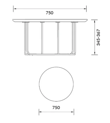 Table Basse Ronde Scala 3761T - Alma Design