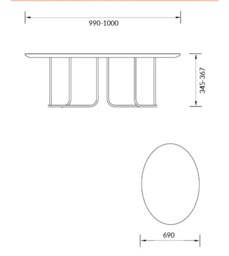Alma Design - Oval Coffee Table Scala 3761O