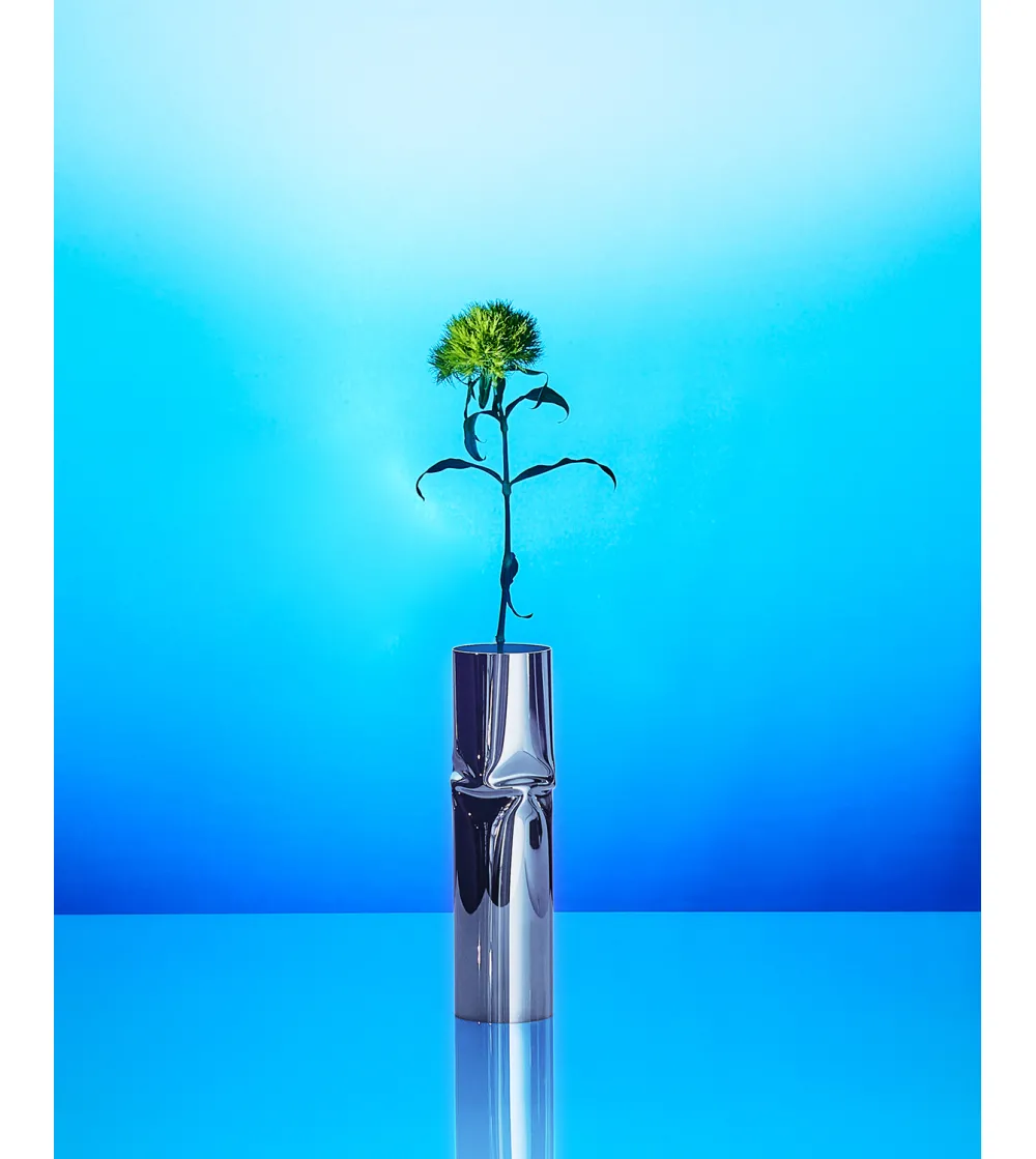 Vase Bambù Brillant Bleu Atlantique -...