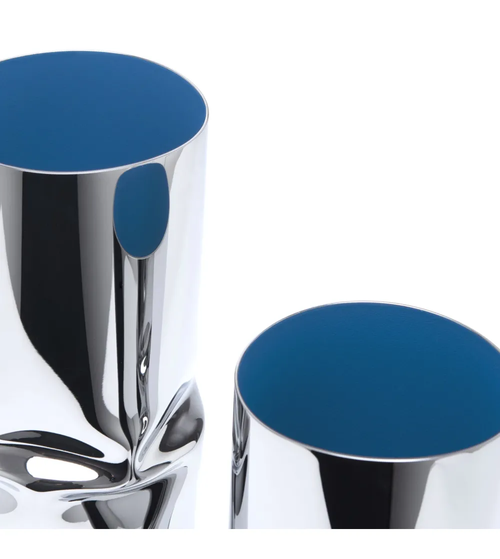 Vaso Bambù Lucido Blu Atlantico -...
