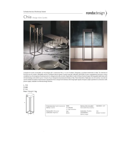 Ronda Design - Chia Tischlampe