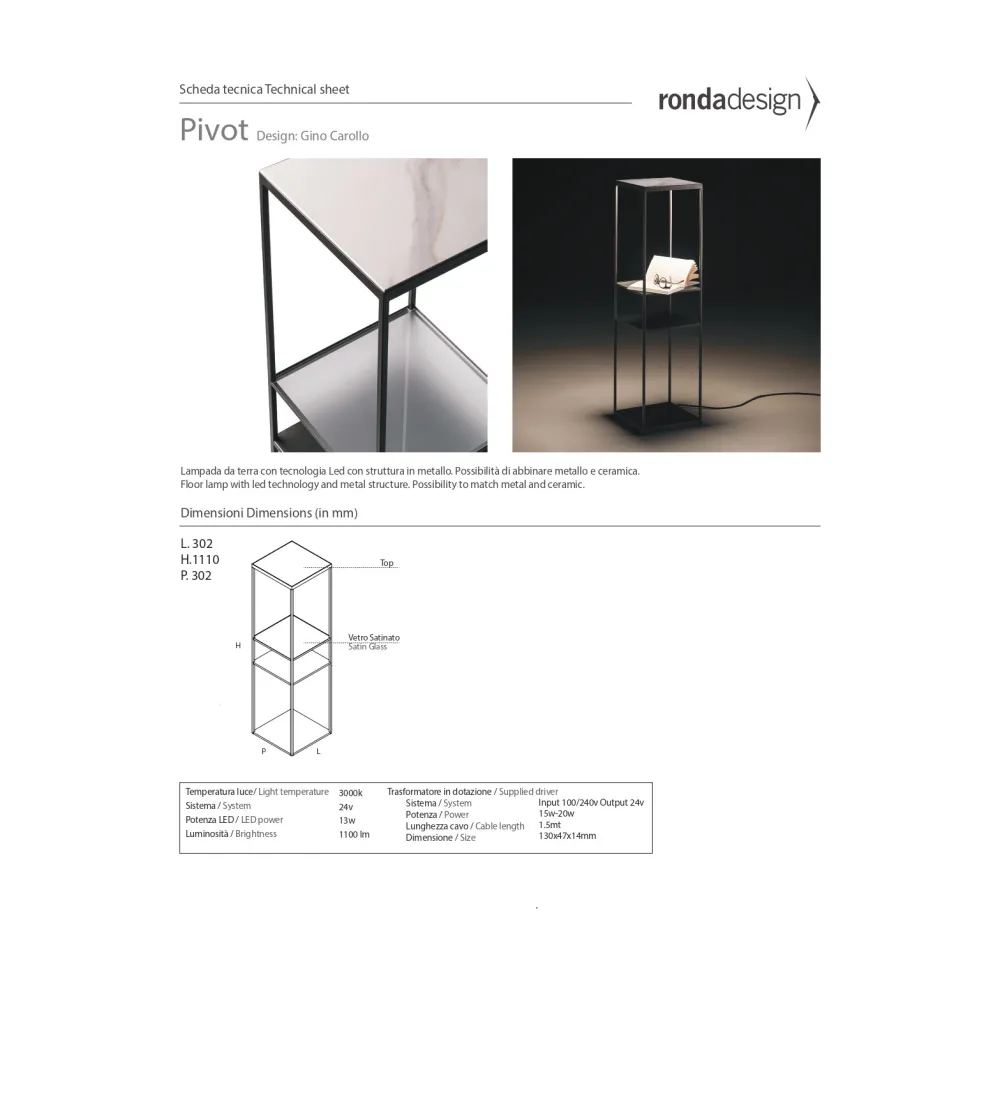Ronda Design - Pivot Stehlampe
