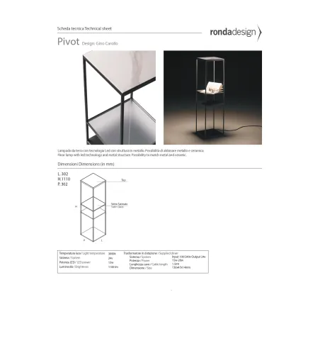 Lampe de Sol Pivot - Ronda Design
