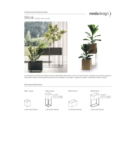 Florero Wink Square - Ronda Design