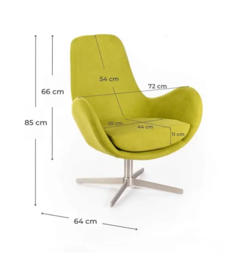 Sillón Giratorio Olga RE/036/VE - Stones