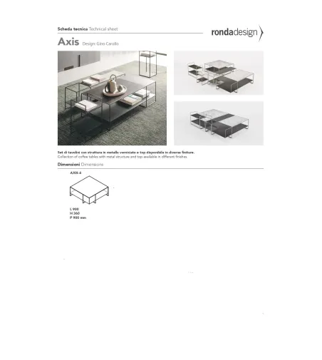 Ronda Design - Axis 4 Couchtisch