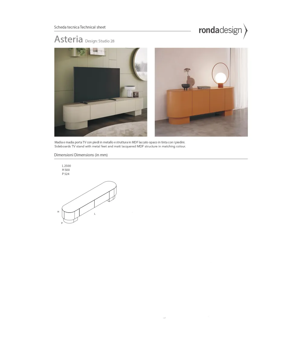 Porta TV Asteria - Ronda Design
