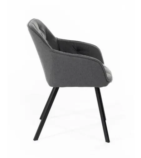 Ensemble de 2 Chaises Elsa Gris Foncé - Stones