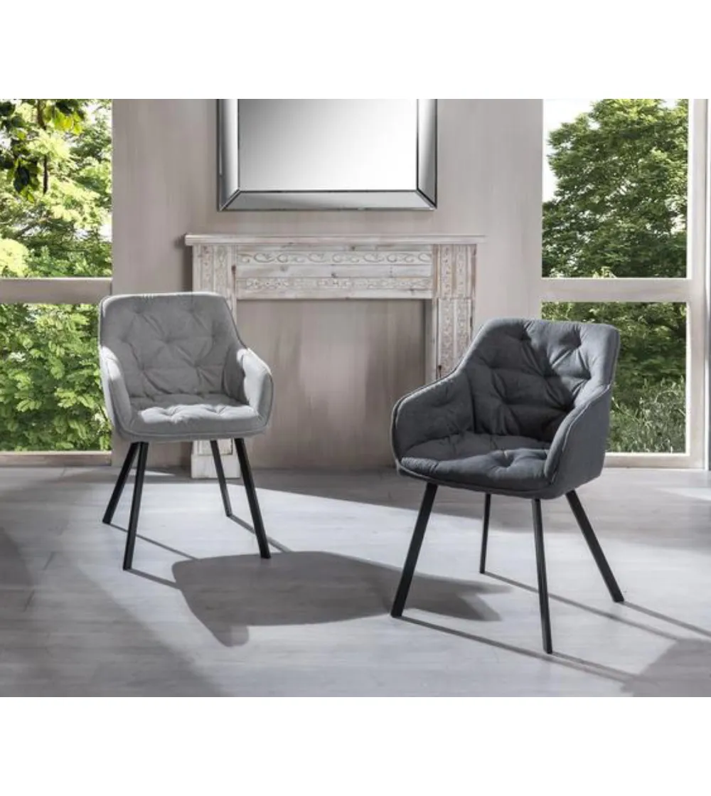 Stones - Set of 2 Elsa Light Gray Chairs