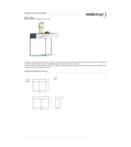 Table Consolle Birdie - Ronda Design