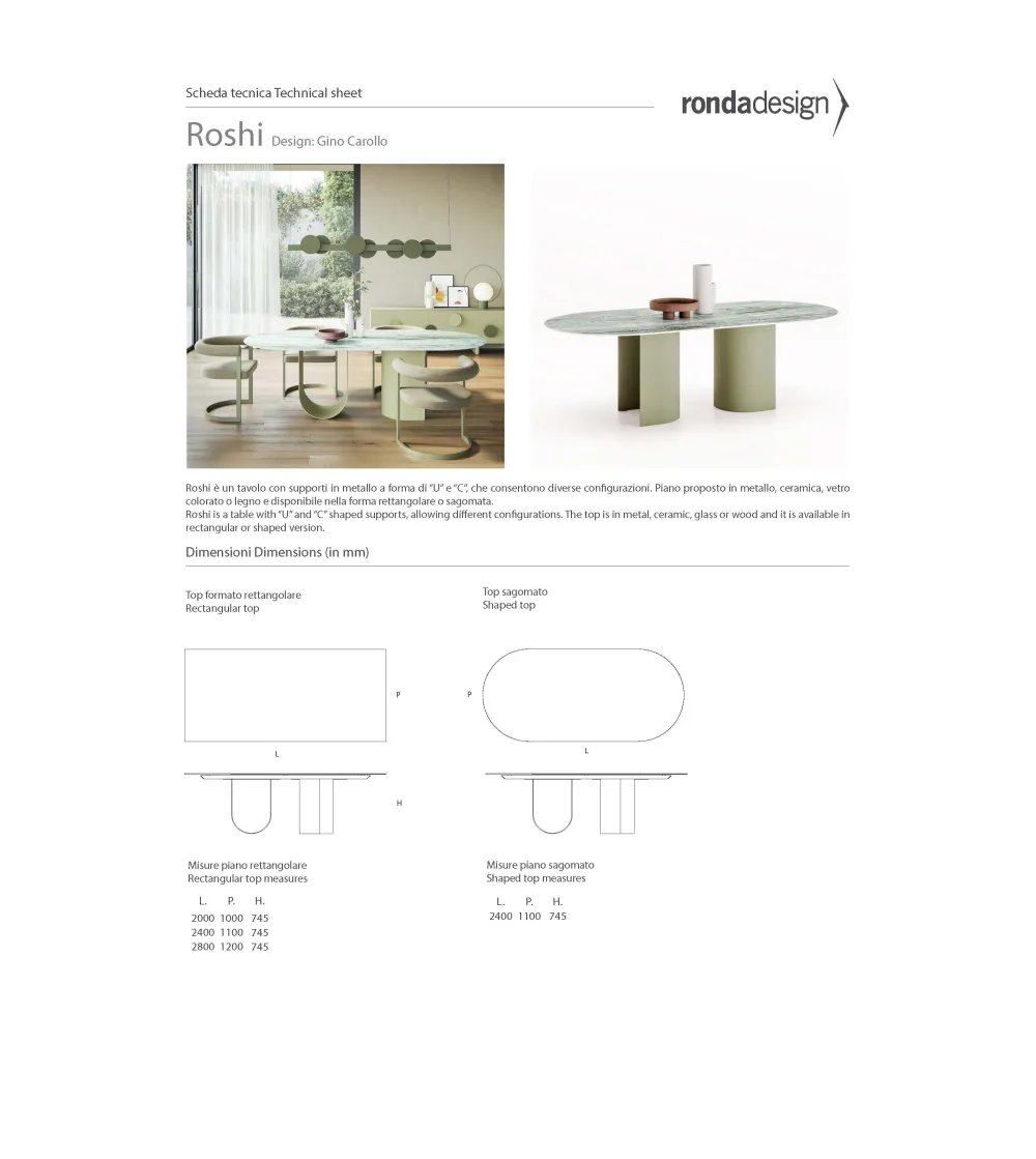 Table Roshi - Ronda Design