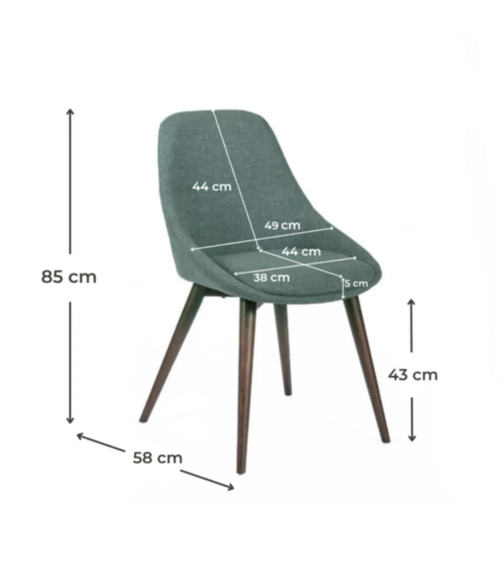 Stones - Set of 4 Astrid Green Chairs