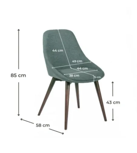 Ensemble de 4 Chaises Astrid Vertes - Stones