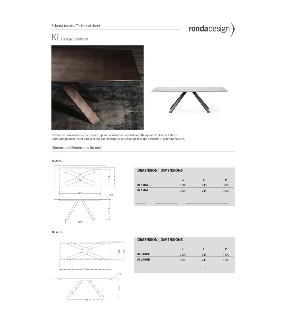 Mesa Rectangular Ki - Ronda Design