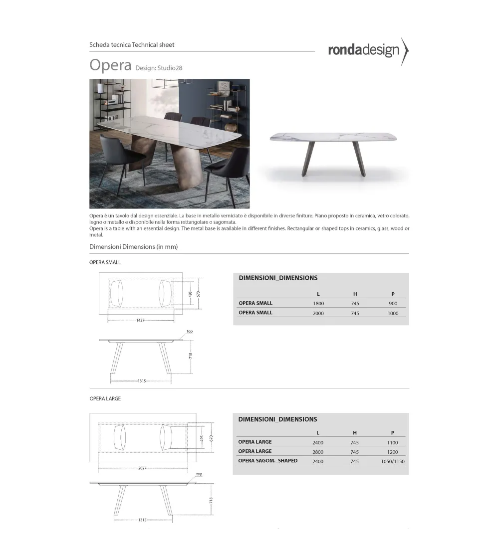 Tavolo Opera - Ronda Design