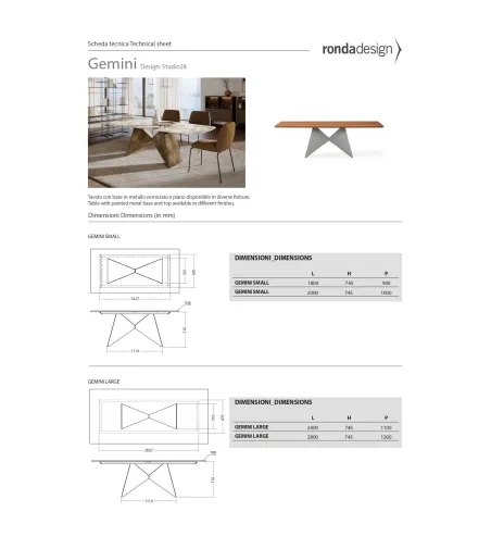 Table Gemini - Ronda Design
